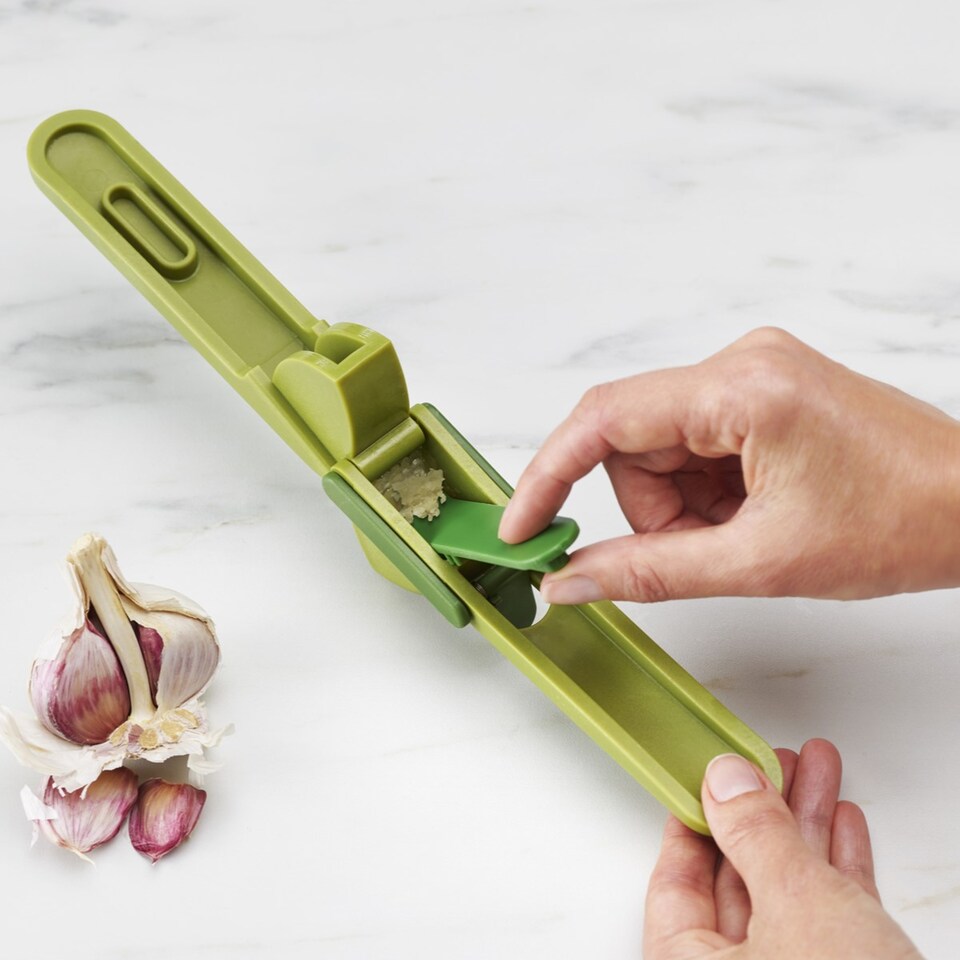 image 1 of Joseph Joseph Duo Easy Clean Garlic Press Green