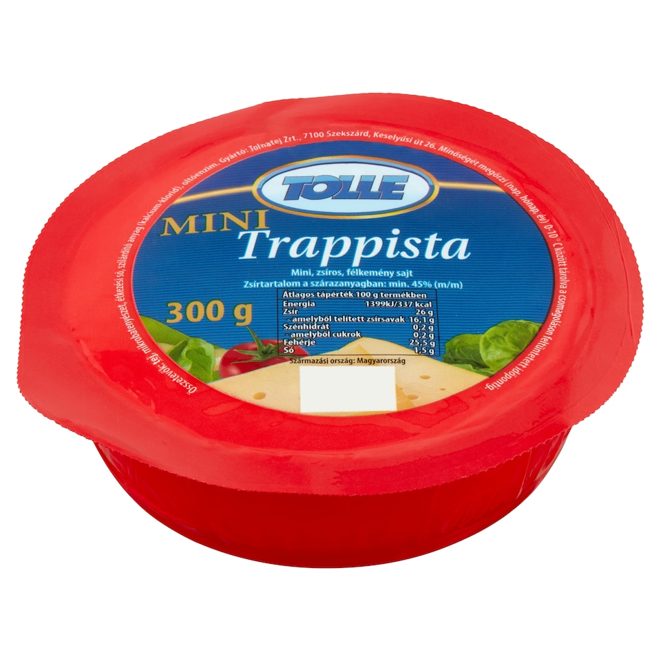 Tolle Mini zsíros, félkemény trappista sajt 300 g 1. kép