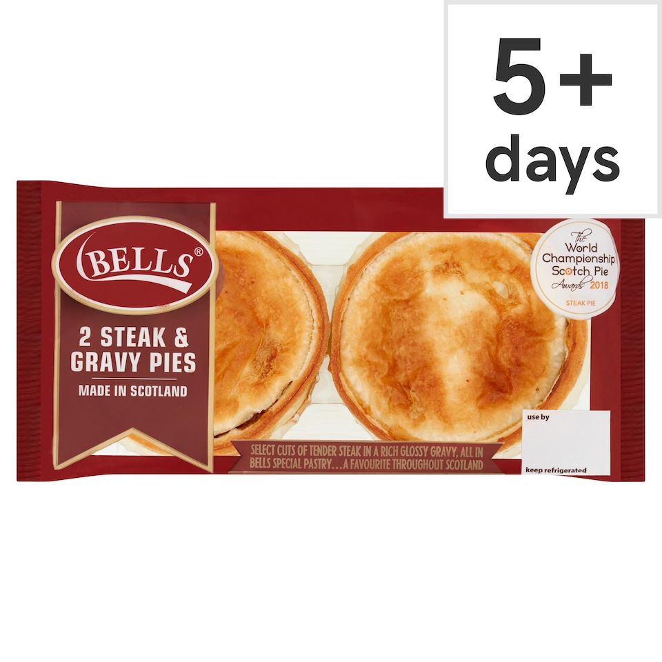 Bells 2 Steak & Gravy Pies 400g