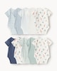 image 2 of F&F Baby 10-Pack Pure Cotton Circus Printed Bodysuits in Multi