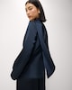 image 4 of F&F Satin Draped Blouse in Navy