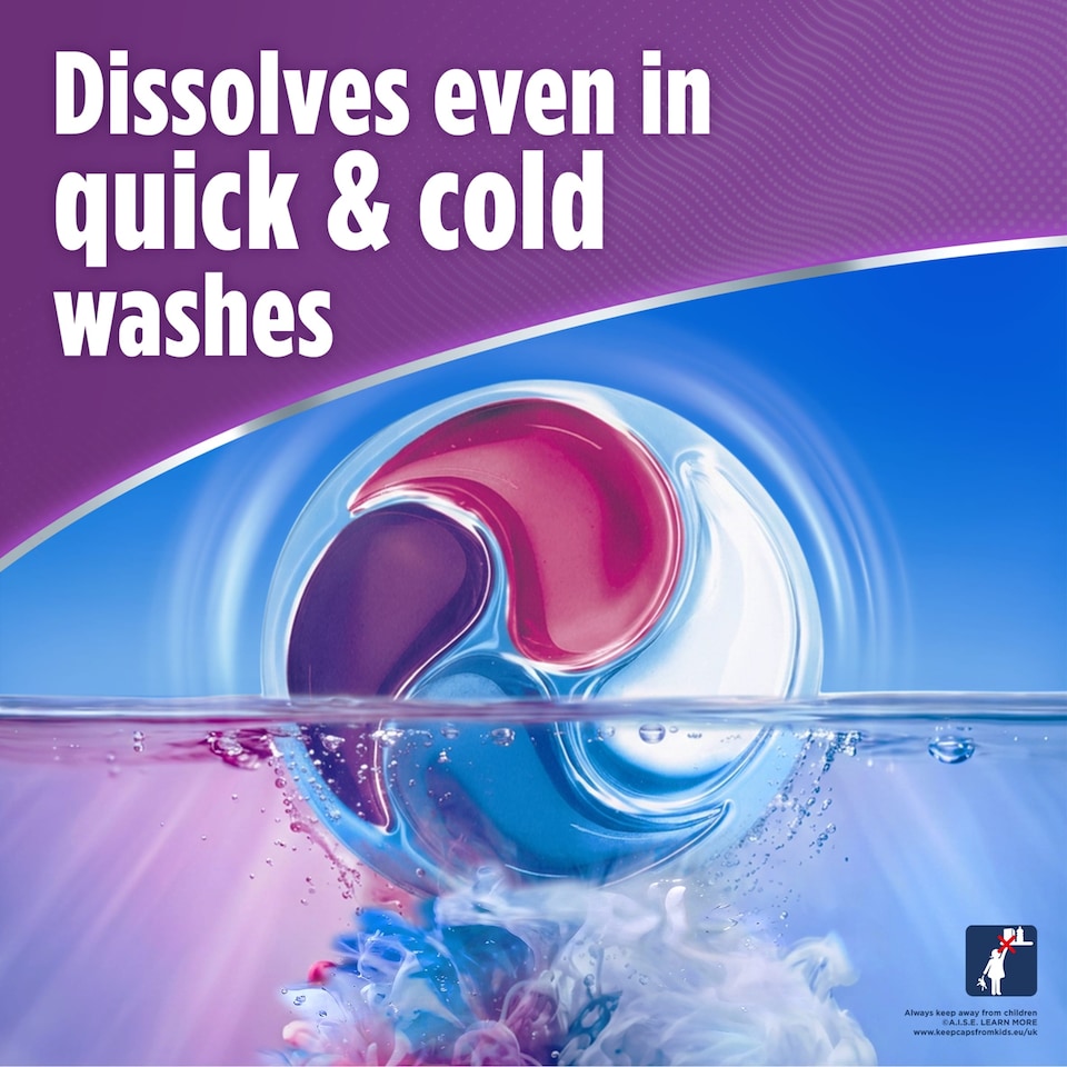 image 1 of Persil Colour 4 in 1 Laundry Washing Detergent Capsules Large Pack 34 Washes 462g
