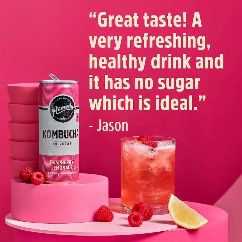 image 1 of Remedy Kombucha Raspberry Lemonade 700Ml