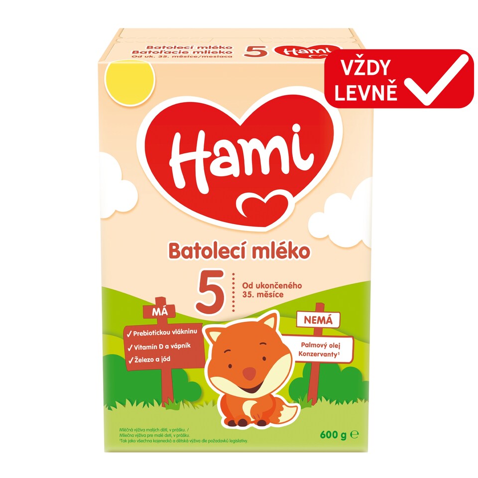 Obrázek 1 pro produkt HAMI 5 batolecí mléko 600g