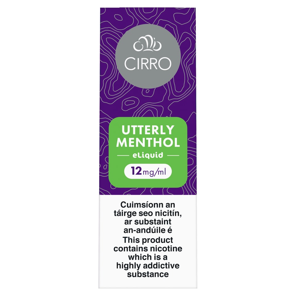 Cirro 12Mg Utterly Menthol Eliquid 10Ml