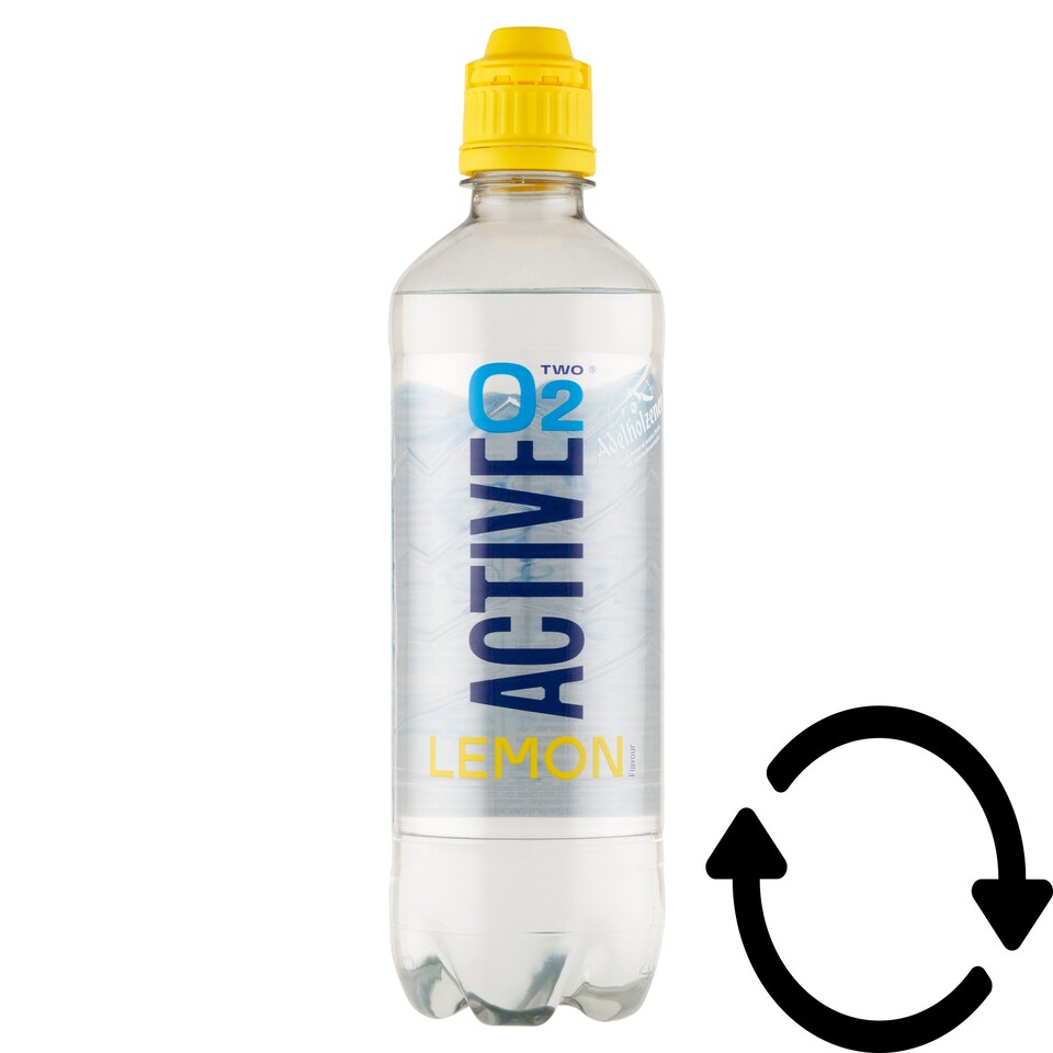 Active O2 Lemon Flavoured Oxygenated Carbonated Energy Free Low Carbonated Soft Drink 500 ml
