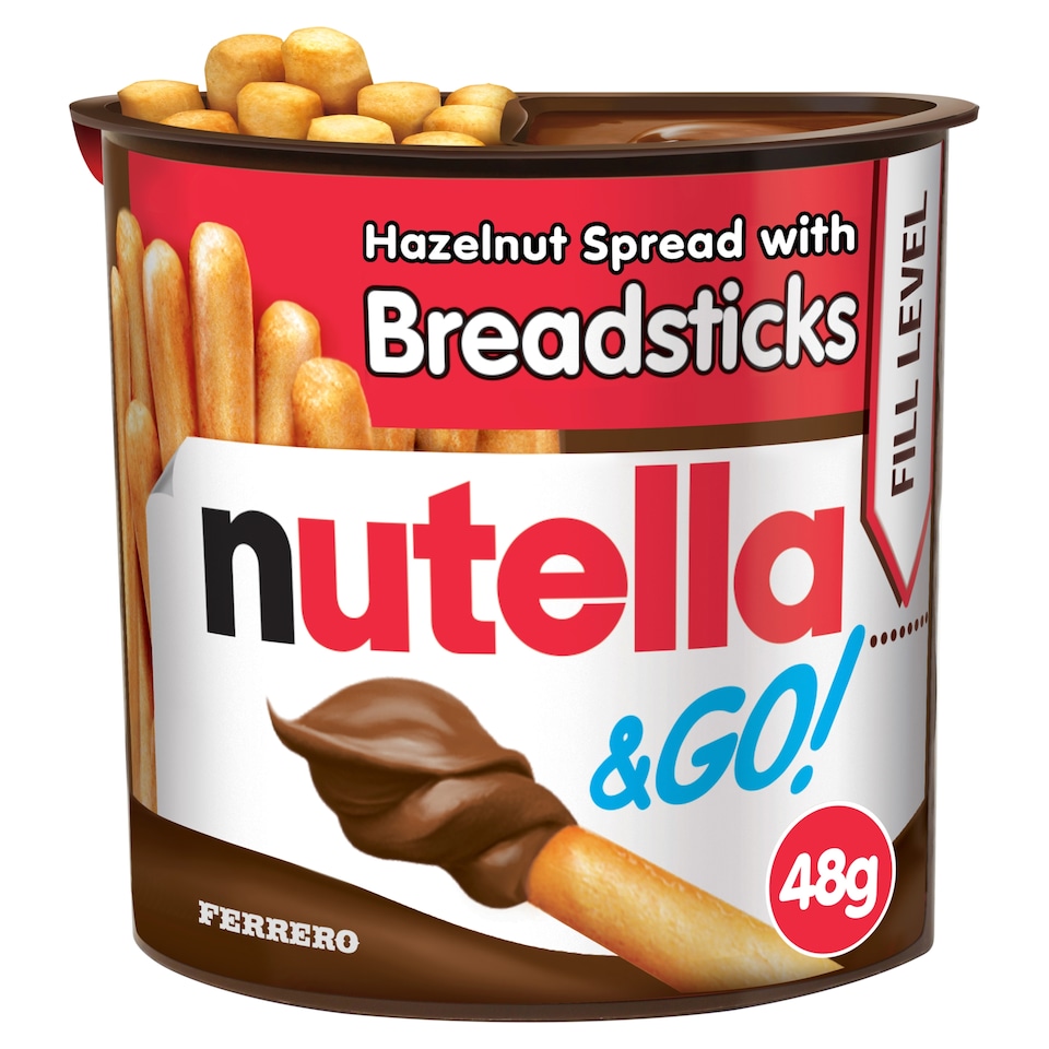 image 1 of Nutella & Go! Hazelnut Chocolate Spread and Breadsticks Snack Pot 1 x 48g