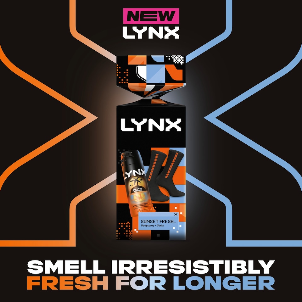 image 1 of Lynx Bodyspray + Socks Sunset Fresh Gift Set