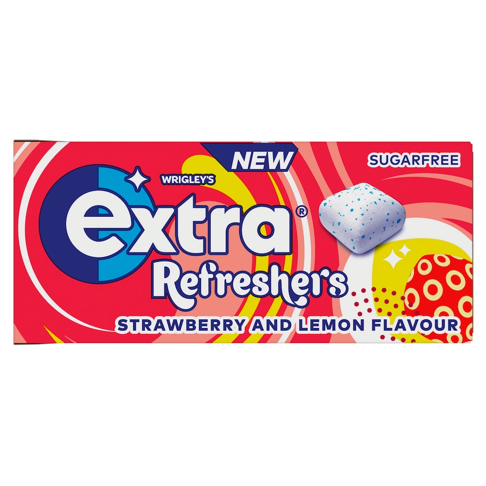 Extra Refreshers Strawberry Lemon Flavoured Gum 7 Pack 15.6G