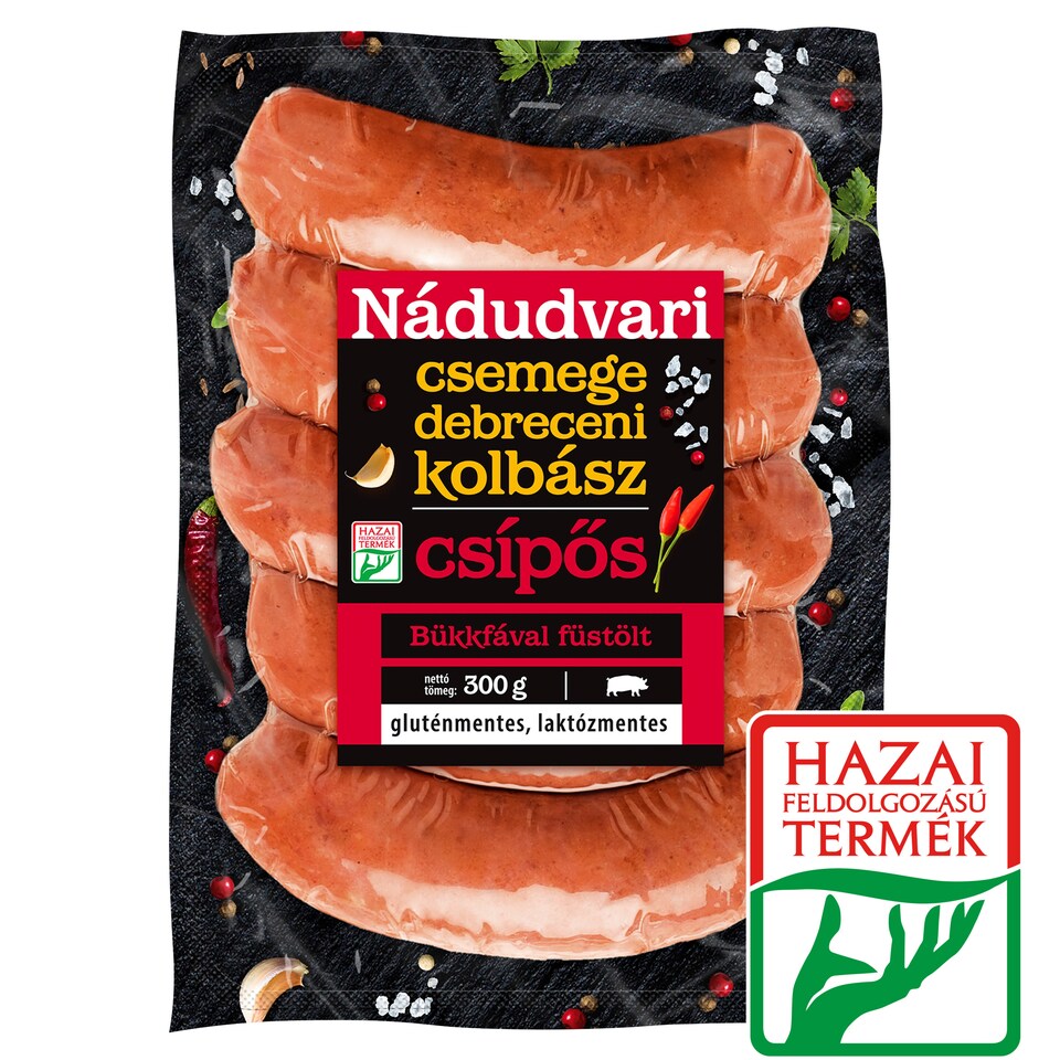 Nádudvari Hot Delicate Debreceni Pork Sausage 300 g