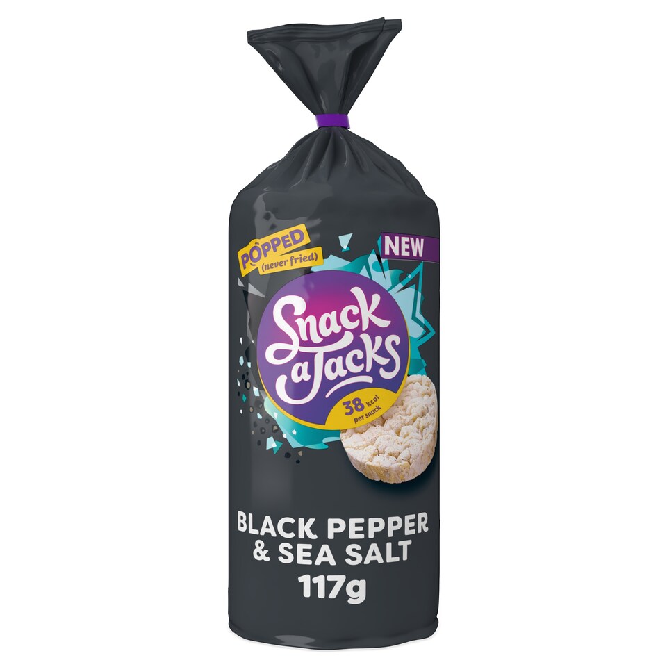 image 1 of Snack a Jacks Black Pepper & Sea Salt Jumbo Rice Cakes 117g