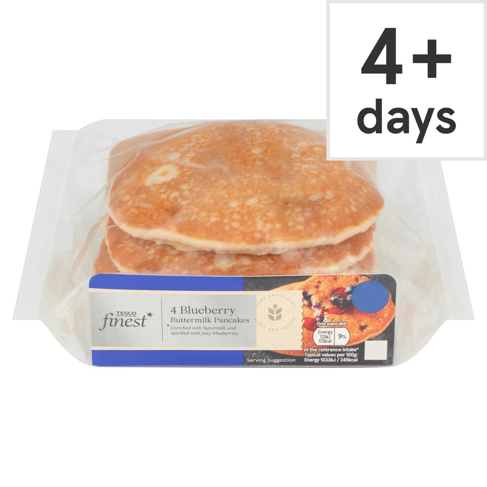 Tesco Finest Blueberry Buttermilk Pancakes 4 pack