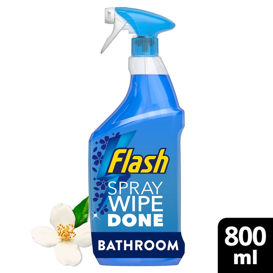 image 1 of Flash Spray Wipe Done Bathroom White Blossom 800ml