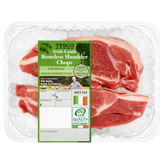 Tesco Irish Boneless Lamb Shoulder Chops 300G Tesco Groceries