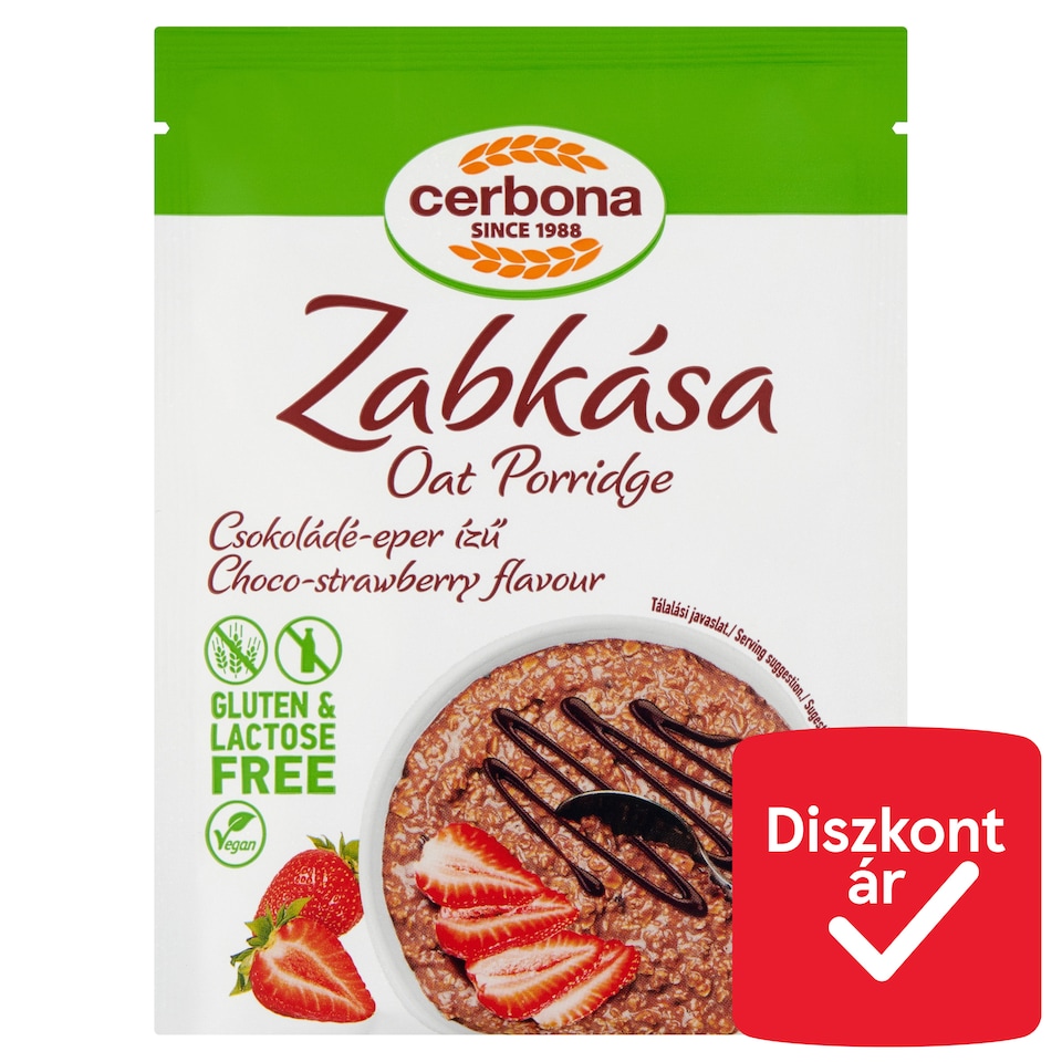 Cerbona csokoládé-eper ízű zabkása 50 g