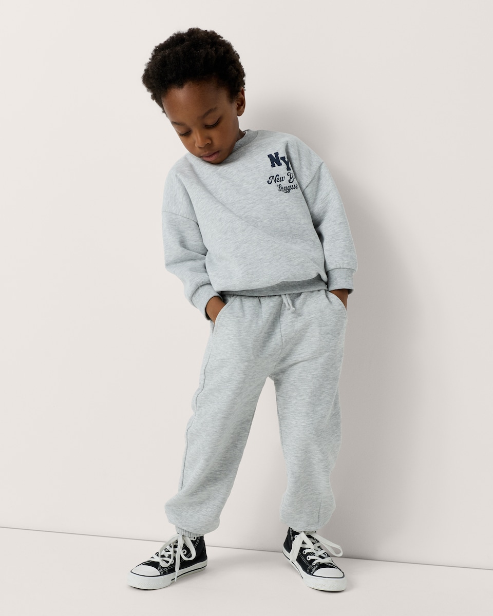 image 1 of F&F Boys 3-Pack Cotton Rich Sweatshirts in Navy