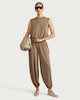 image 1 of F&F Sleeveless Bubble Hem Co-ord Top in Brown