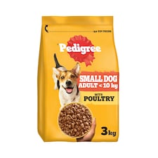 PEDIGREE Small Dog Complete Dry Food with Poultry & Veg 3kg 