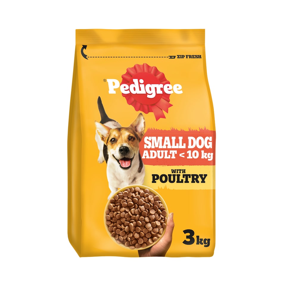image 1 of PEDIGREE Small Dog Complete Dry Food with Poultry & Veg 3kg