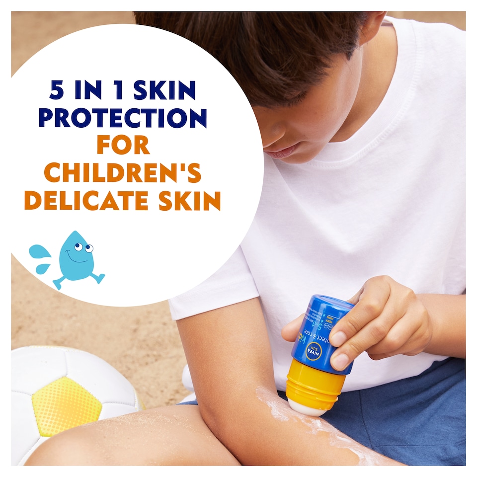 image 1 of NIVEA SUN Kids Protect & Care Sun Cream Roll-On SPF50+ 50ml
