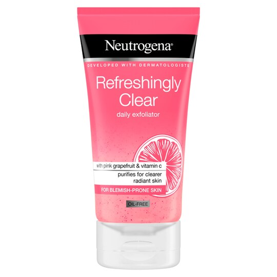 Neutrogena Visibly Clear Pink Grapefruit Face Scrub 150Ml Tesco Groceries