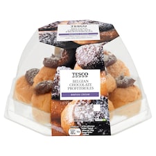 Tesco Chocolate Profiteroles Stack 12 Pack