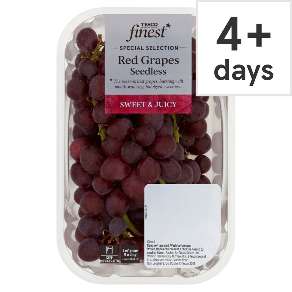 Tesco Finest Red Grapes Seedless 400G Tesco Groceries