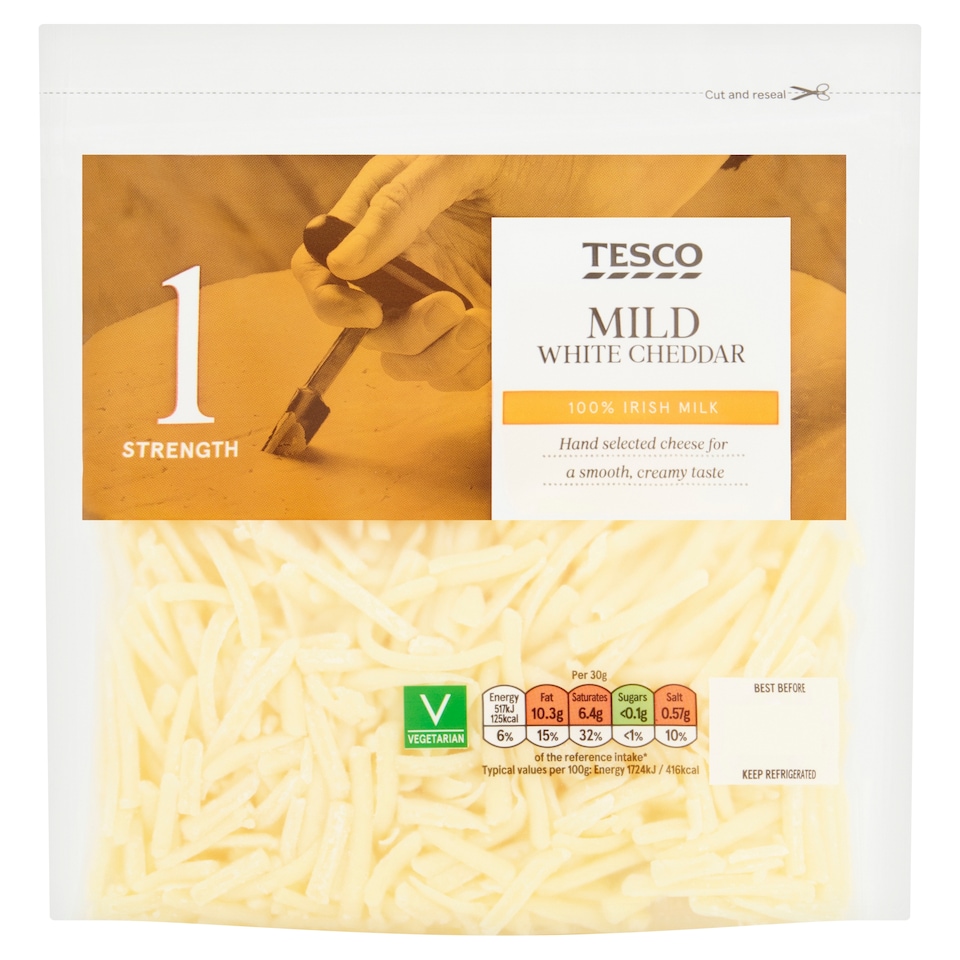 Tesco Mild White Grated Cheese 250g