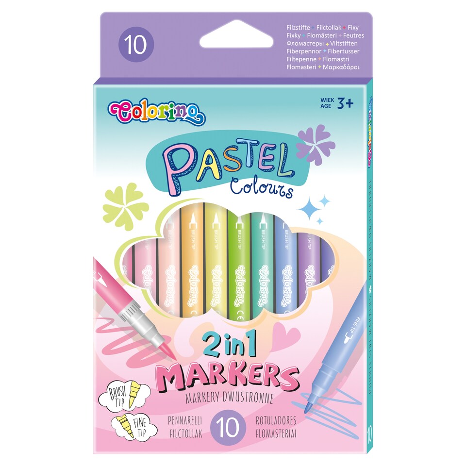 Colorino Fixky pastelové obojstranné 10 ks