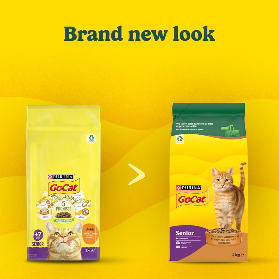 image 1 of GO-CAT Senior Chicken and Turkey Dry Cat Food 750g
