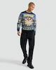 image 2 of Bullseye Knitted Christmas Jumper in Blue