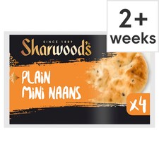 Sharwoods 4 Mini Plain Naan 260G