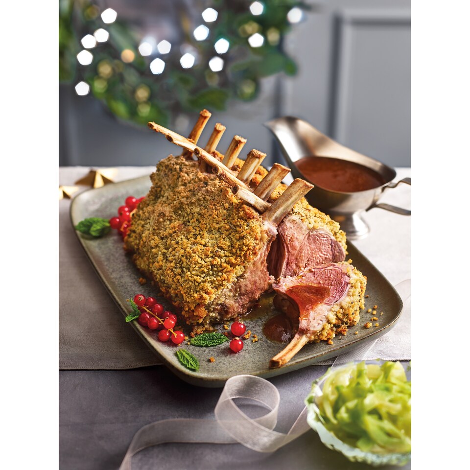 image 1 of 55. Tesco Finest Lamb Guard of Honour  1.1 - 1.4kg (Serves 4)