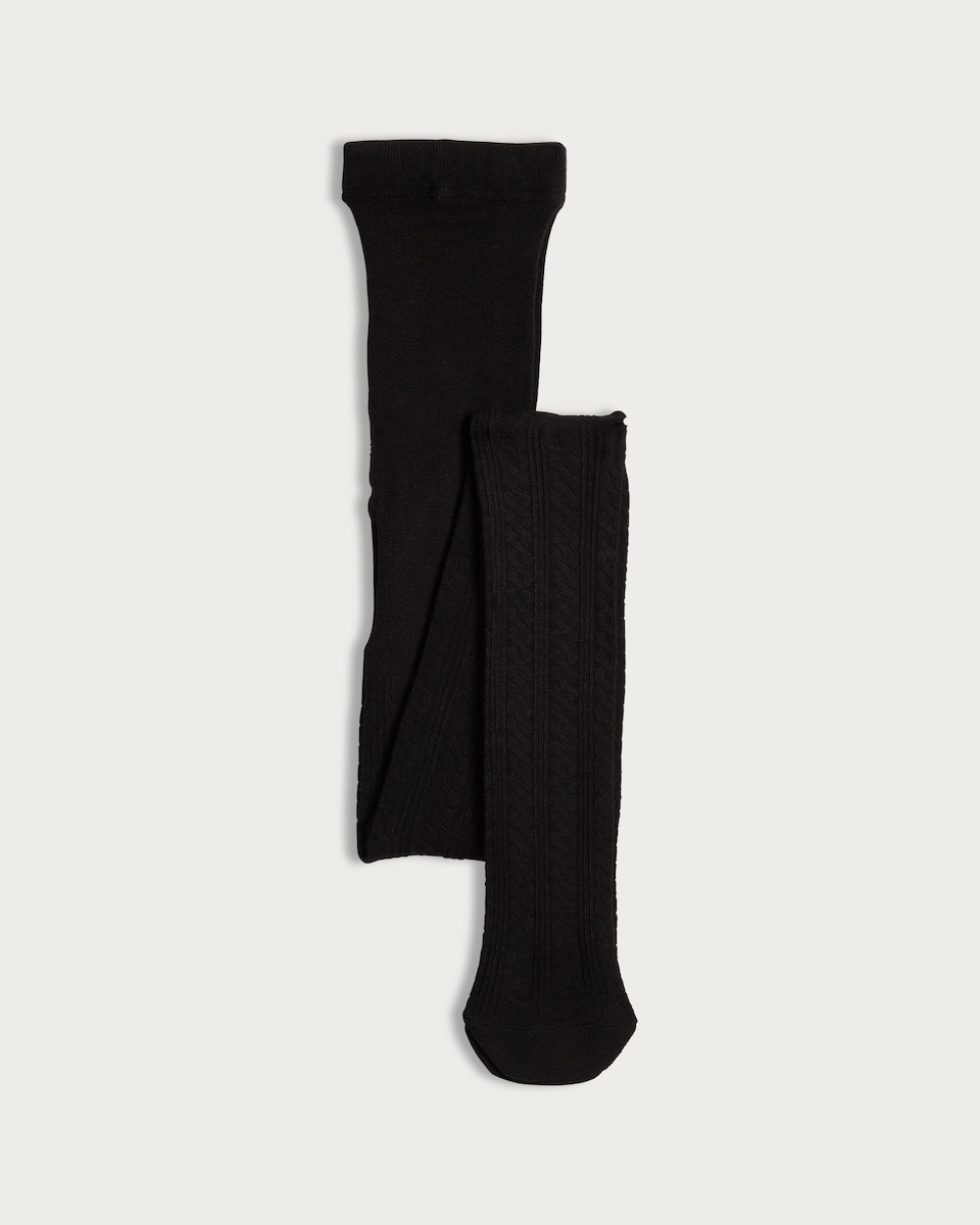 image 1 of F&F Cable Knit Tights in Multi