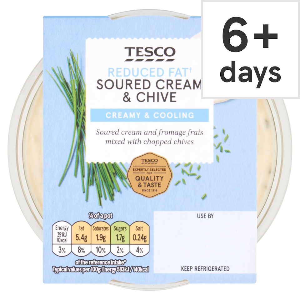 Tesco Reduced Fat Sour Cream & Chive Dip 200G
