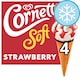 image 1 of Cornetto Soft Strawberry Ice Cream Cones 4x140ml