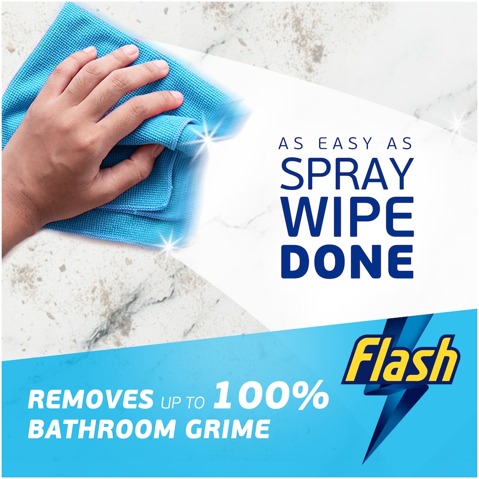 image 1 of Flash Spray Wipe Done Bathroom White Blossom 800ml
