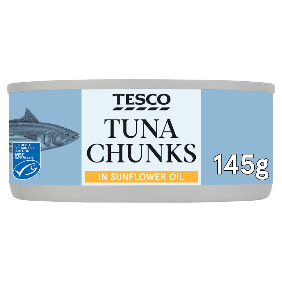Tesco Tuna Chunks In Sunflower Oil 145G