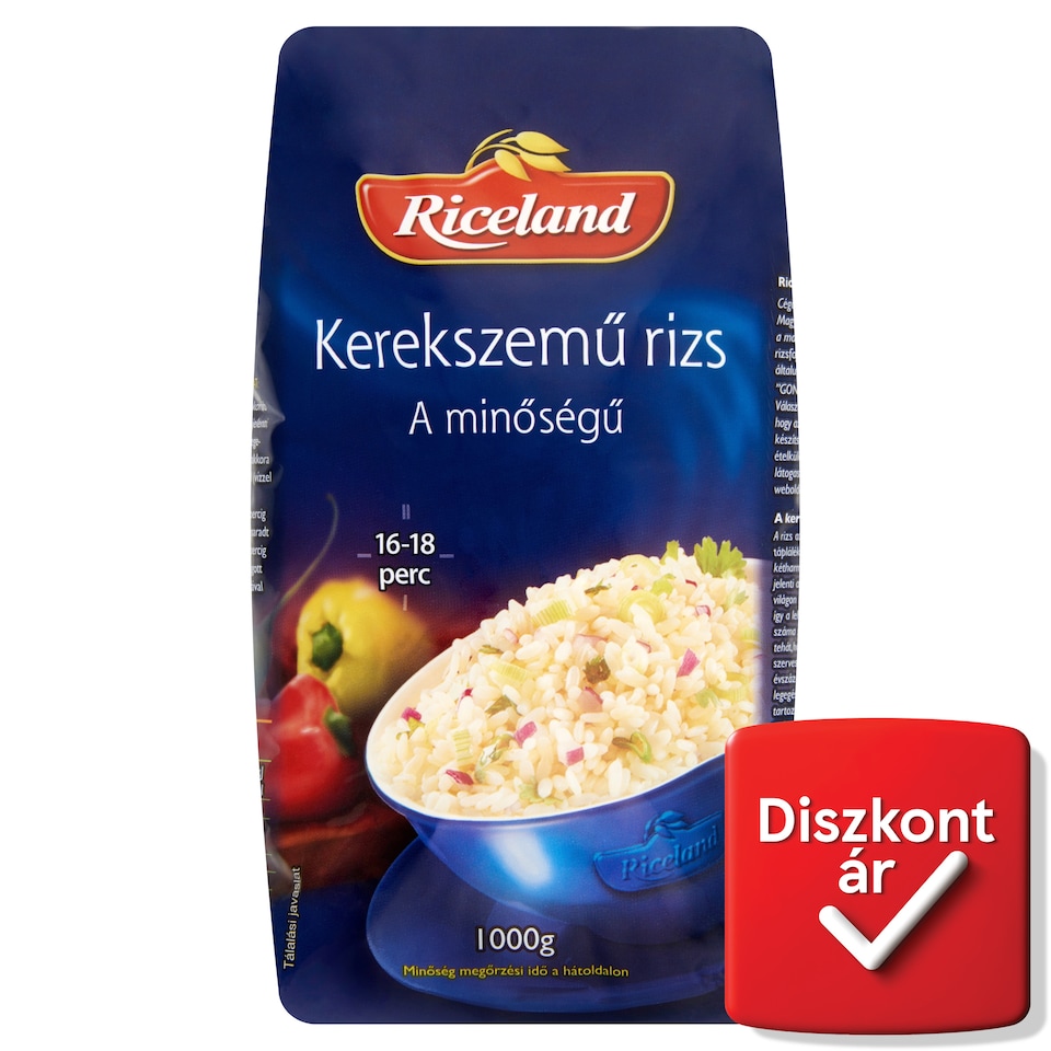 Riceland Kerekszemű 'A' minőségű rizs 1000 g  1. kép