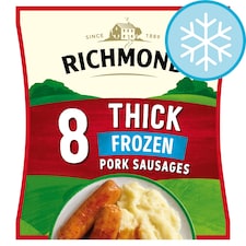 Richmond 8 Thick Frozen Pork Sausages 344g