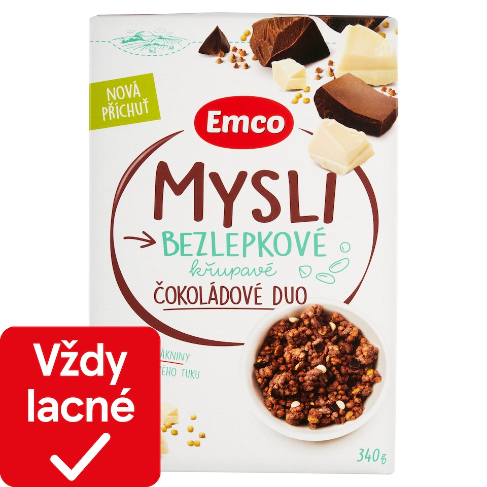 obrázok 1 z Emco Mysli bezlepkové čokoládové duo 340 g