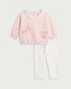 image 1 of Disney Winnie the Pooh Cotton Rich Sweatshirt and Leggings Set in Pink