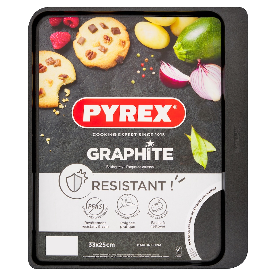 Pyrex Graphite Oven Tray 33cm