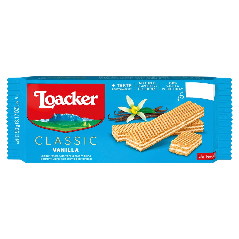 Loacker Classic Vanilla Wafers 90G
