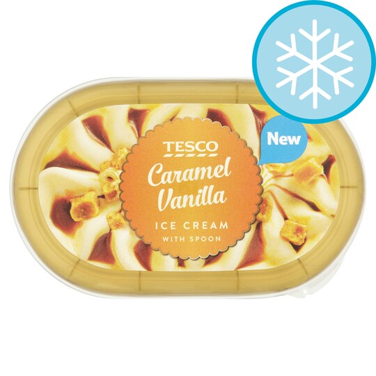 TESCO VANILLA CARAMEL ICE CREAM 120ML Tesco Groceries