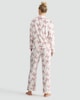 image 3 of F&F Fleece Bow Print Revere Pyjamas Set in Cream