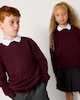 image 2 of F&F School Unisex 2-Pack Cotton Rich Sweatshirts in Burgundy