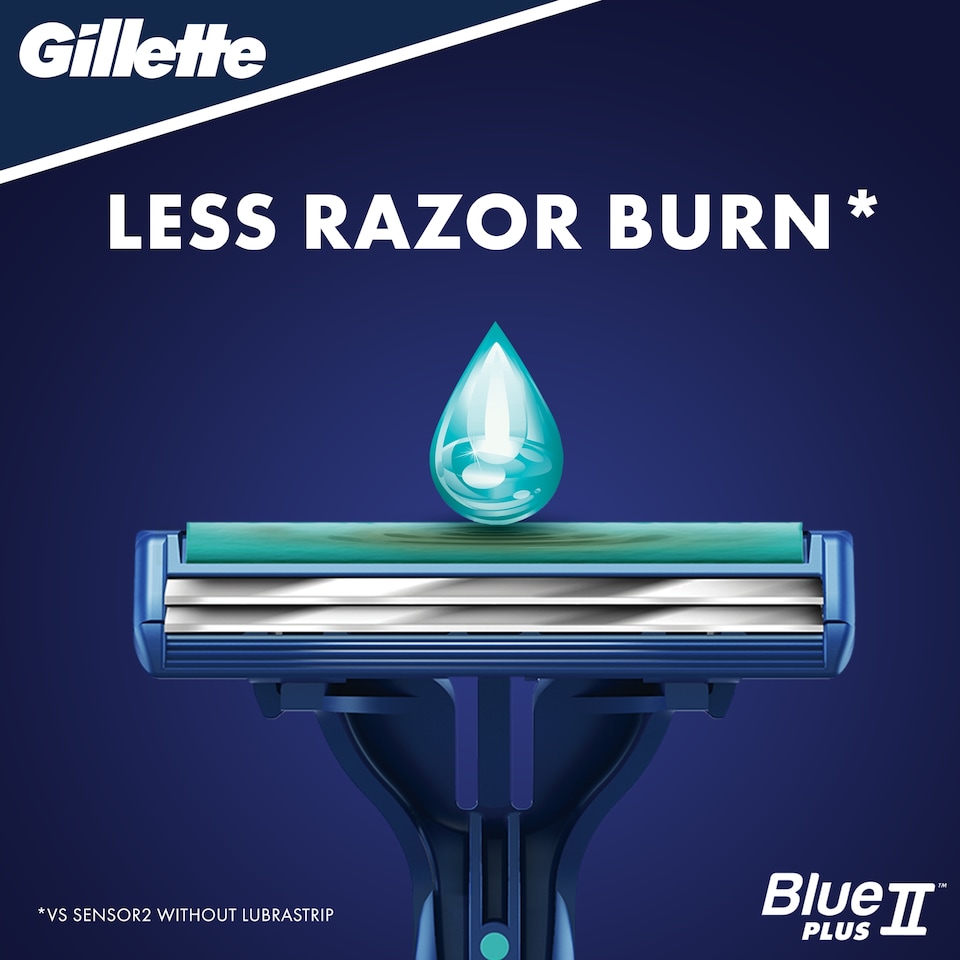 image 1 of Gillette Blue II Plus Slalom Men's Disposable Razors 8 Pack