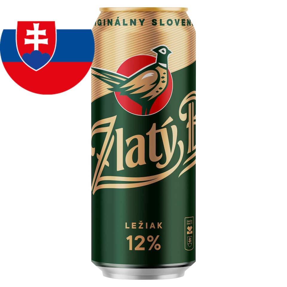 Zlatý Bažant 12% svetlý ležiak plechovka 500 ml