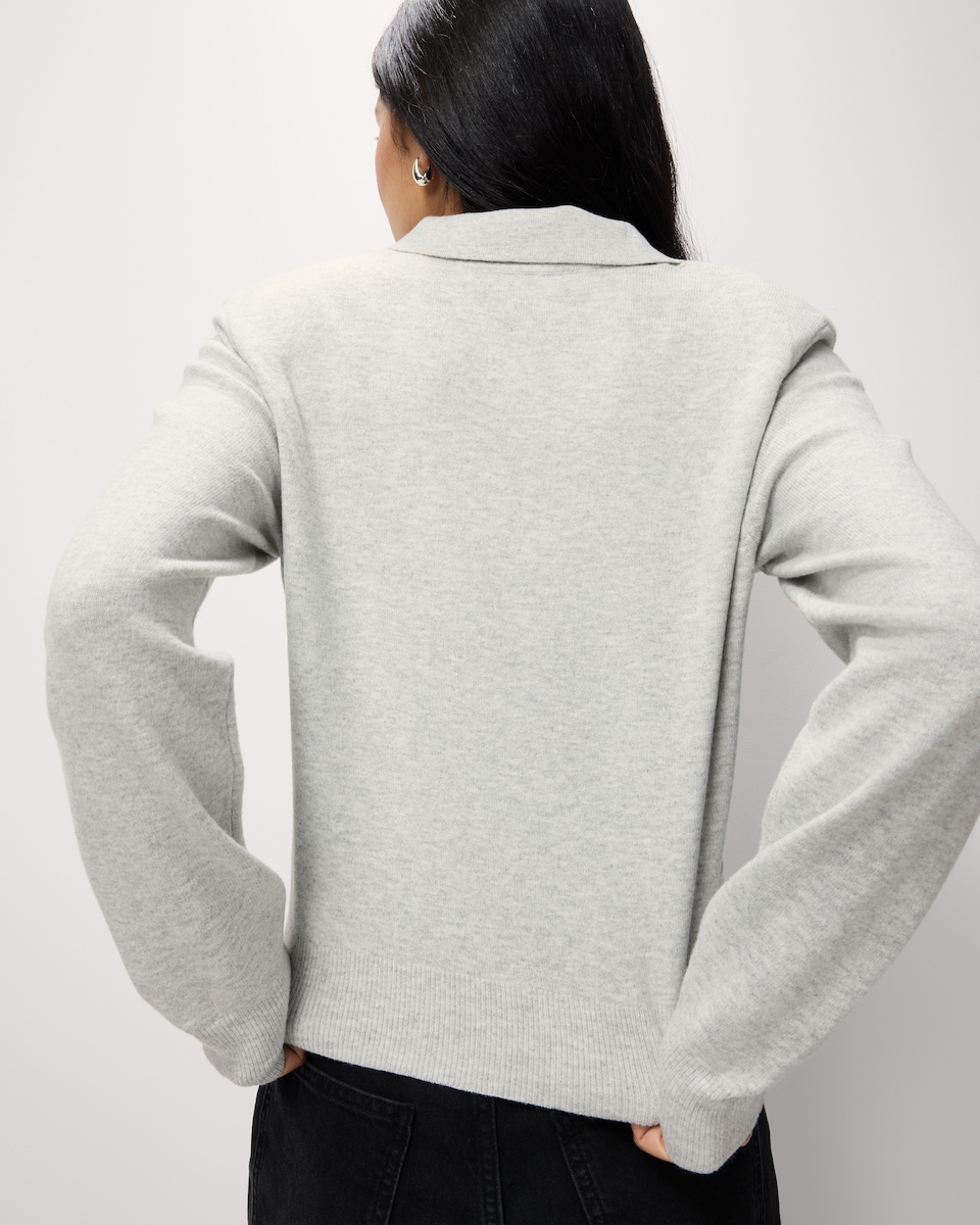 image 1 of F&F Collared Jumper in Grey